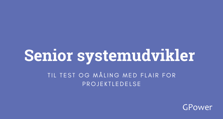 Senior systemudvikler gpower