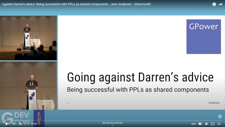 Going against Darren’s advice: Being successful with PPLs as shared components