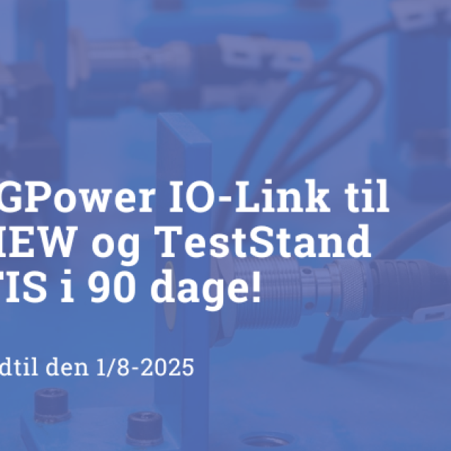 Prøv GPower IO-Link til LabVIEW og TestStand gratis i 90 dage